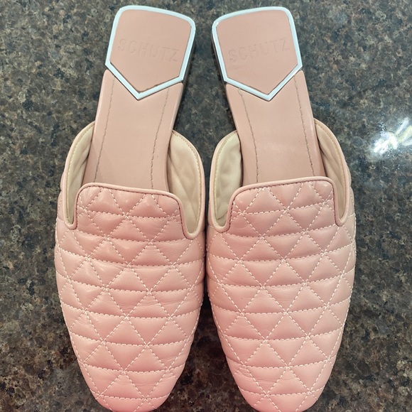 SCHUTZ Afra Loafer Flat Mule in Rose Pink. Size 8.5 - Picture 5 of 9